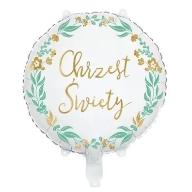 PartyDeco Balon foliowy Chrzest �wi�ty 45cm