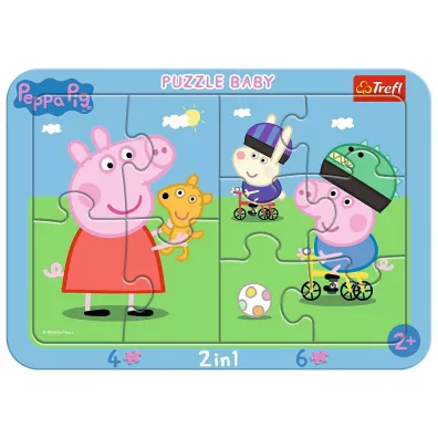 Puzzle ramkowe Baby 2w1 - Weso�a �winka Peppa Trefl