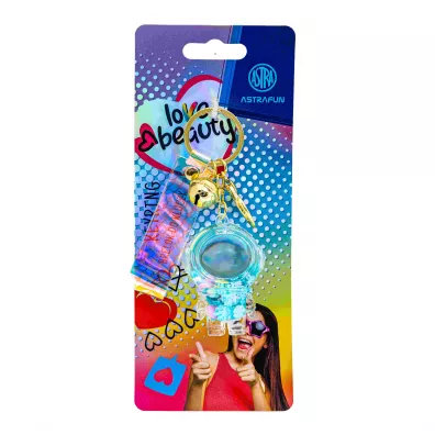 Brelok metalowy z pynnym wypenieniem Astrafun Love and Beauty 1szt.mix