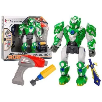 Robot do skr�cania �wiat�a d�wi�k zielony LeanToys