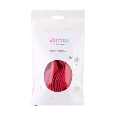 GoParty Balony lateksowe Pastel czerwone 45cm 10 szt