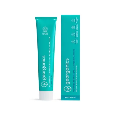 Georganics Naturalna pasta remineralizuj�ca do z�b�w z hydroksyapatytem, na �wie�y oddech, Fresh Mint 75 ml