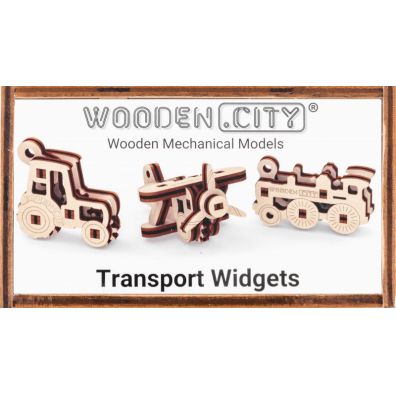 Drewniane puzzle 3D 37 el. Transport Wooden.City