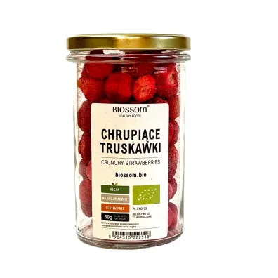 Biossom Truskawki liofilizowane chrupi�ce bezglutenowe 30 g Bio