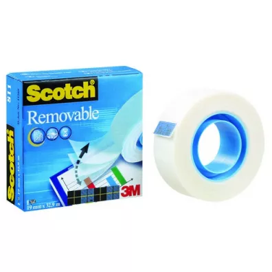 3M Ta�ma samoprzylepna Removable Magic w pude�ku 19mm x 33m