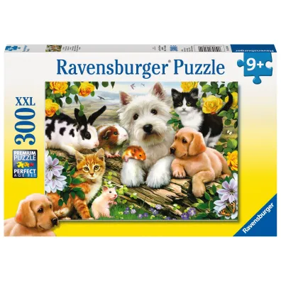 Puzzle 300 el. XXL Szcz�liwe zwierz�ta Ravensburger