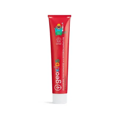 Georganics GeoKIDS, Naturalna pasta do z�b�w dla dzieci z hydroksyapatytem, na mocne szkliwo, Strawberry 75 ml