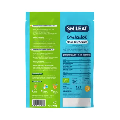 Smileat Lody owocowe do mro�enia o smaku gruszki i brzoskwini Smilado po 6 miesi�cu 5 x 50 g Bio