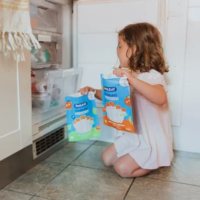 Smileat Lody owocowe do mro�enia o smaku gruszki i brzoskwini Smilado po 6 miesi�cu 5 x 50 g Bio