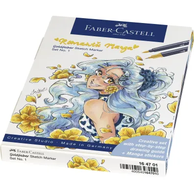 Faber-Castell Pisak goldfaber sketch dwustronny zestawmanga no.1 romantic 8 pisak�w + akcesoria