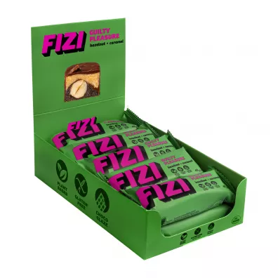 Fizi Baton w polewie czekoladowej Hazelnut + caramel zgrzewka 10 x 45 g
