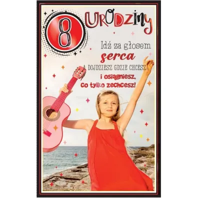 AbCard Kartka okoliczno�ciowa Urodziny 8 dziewczynka