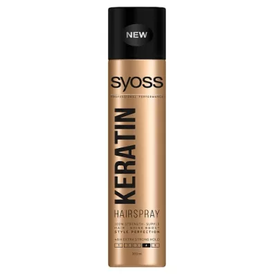 Syoss Keratin Hairspray lakier do w�os�w w sprayu Extra Strong 300 ml