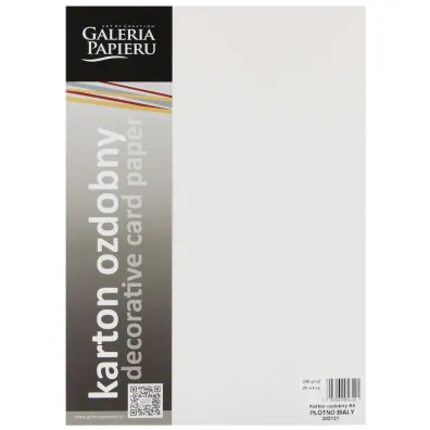 Argo Karton ozdobny A4 bia�y 240g p��tno GALERIA PAPIERU 202121 20 szt.