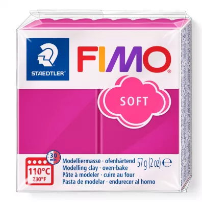 Staedtler Masa plastyczna termoutwardzalna Soft, amarantowa, 57g, kostka
