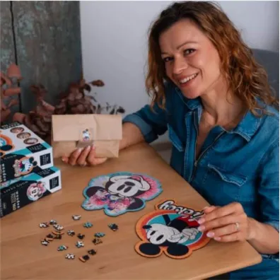 Puzzle drewniane 160 el. Stylowa Myszka Minnie Trefl