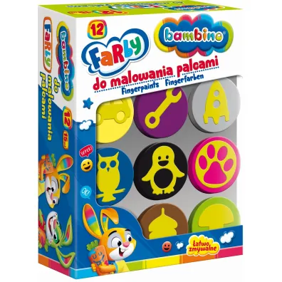 St. Majewski Farby do malowania palcami Bambino 12x15ml