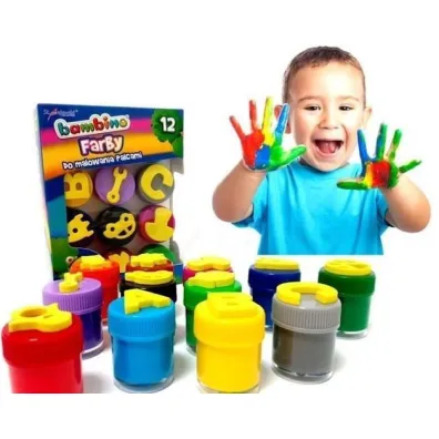St. Majewski Farby do malowania palcami Bambino 12x15ml