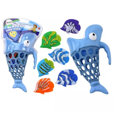 Koszyczek do �owienia rybek z uchwytem Rekin LeanToys