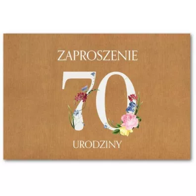 Trend Zaproszenie Urodziny 70 ZT41 10 szt.