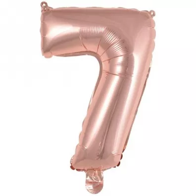 Amscan Balon foliowy mini cyfra 7 r�owe z�oto 30x40cm
