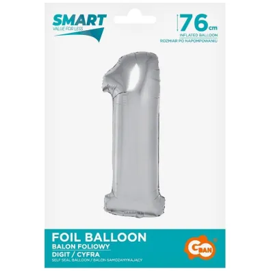 Godan Balon foliowy Smart srebrny 76cm