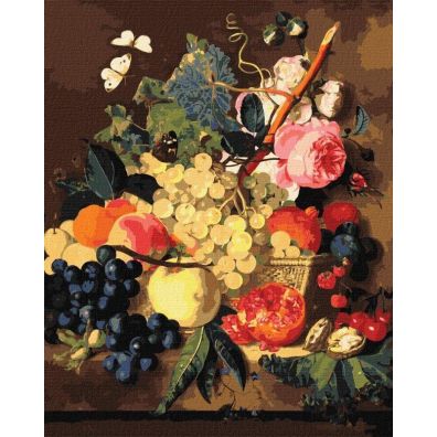 Ideyka Malowanie po numerach - Koszyk z owocami 40x50cm