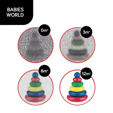 Zabawka edukacyjna Tiny Yoga Triangle C-more Collection Babyono