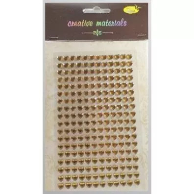 Galeria Hobby Stiker z kryszta�kami Serca cappucino 6mm 216 szt.