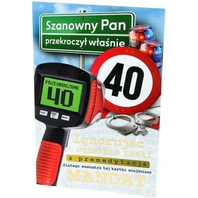 Yeku Karnet Urodziny 40