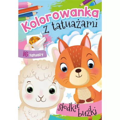 S�odkie bu�ki. Kolorowanka z tatua�ami