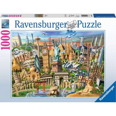 Puzzle 1000 el. wiatowe zabytki Ravensburger