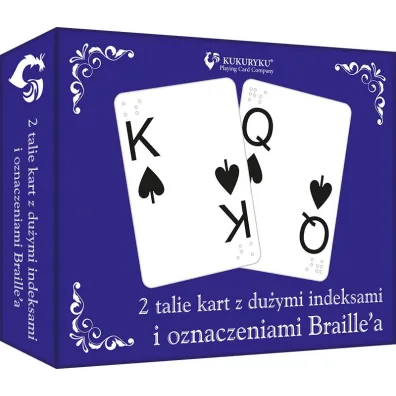 Karty z du�ymi indeksami i znakami Braille`a