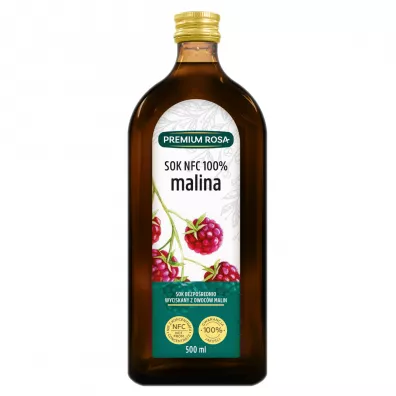 Premium Rosa Sok NFC malina 100% 500 ml