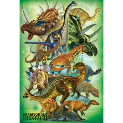 Puzzle 100 el. Smartkids - Herbivorous Dinosaurs Eurographics