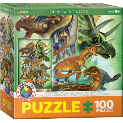 Puzzle 100 el. Smartkids Herbivorous Dinosaurs Eurographics