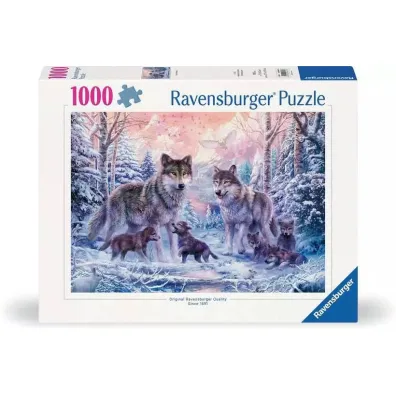 Puzzle 1000 el. �nie�ne wilki Ravensburger