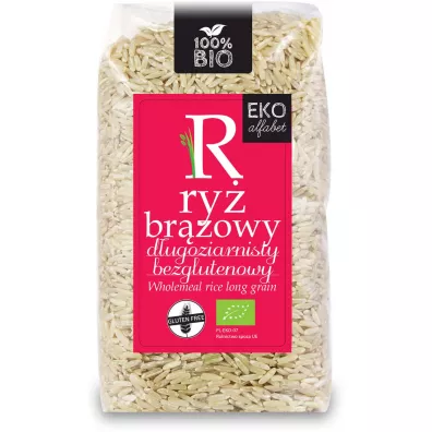 Eko Alfabet Ry� br�zowy d�ugoziarnisty bezglutenowy 500 g Bio