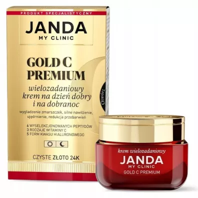Janda Zestaw prezentowy Krem wielozadaniowy Gold C premium + �elazko zmarszczek 50 ml + 30 ml