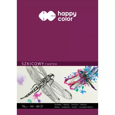 Happy Color Szkicownik A4 klejony 80 arkuszy, 70g