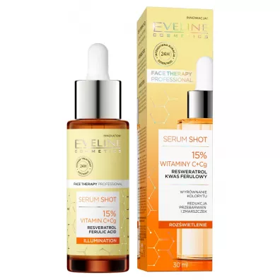 Eveline Cosmetics Serum Shot 15% Witaminy C + Cg kuracja do twarzy 30 ml