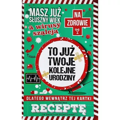 Karnet Urodzinowy z recept