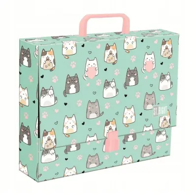 St. Majewski Teczka z r�czk� A4 XL Charming Cats