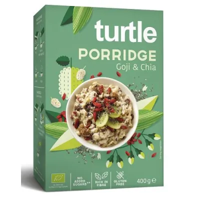 Turtle Owsianka z jagodami goji i nasionami chia bezglutenowa 400 g Bio