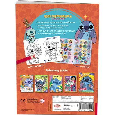 DISNEY STITCH. KOLOROWANKA WED�UG KODU