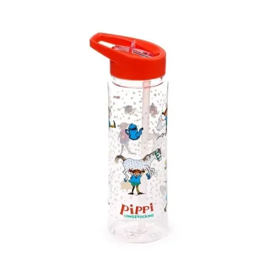 Puckator Butelka na wod� pojemno�ci ze s�omk� Pippi 550ml