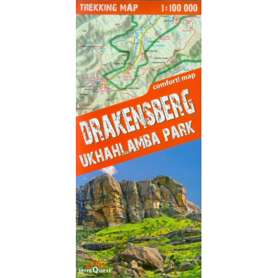 Trekking map Góry Smocze Ukhahlamba Park 1:100 000