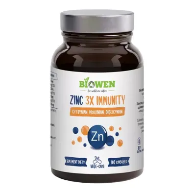 Biowen Zinc 3x Immunity Cynk Complex Suplement diety 100 kaps.