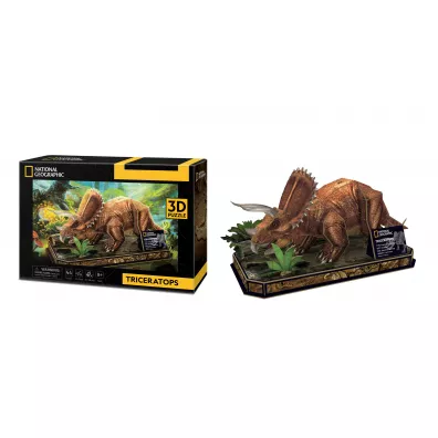Puzzle 44 el. 3D National Geographic Triceratops Dante