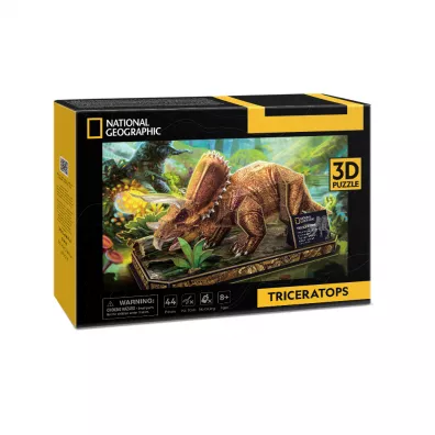 Puzzle 44 el. 3D National Geographic Triceratops Dante